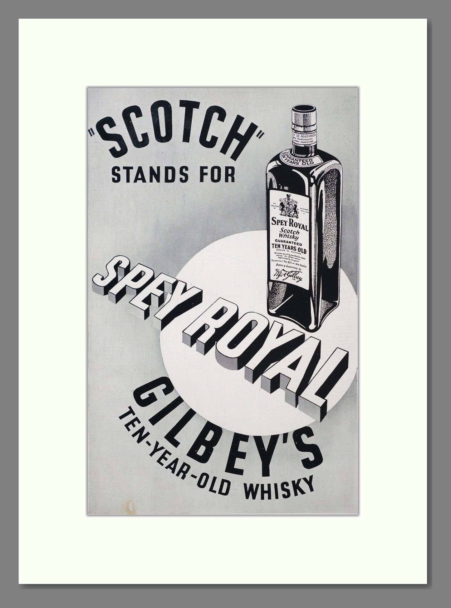 Gilbey's Spey Royal Scotch Whisky. Original Advert 1937 (ref AD303749)