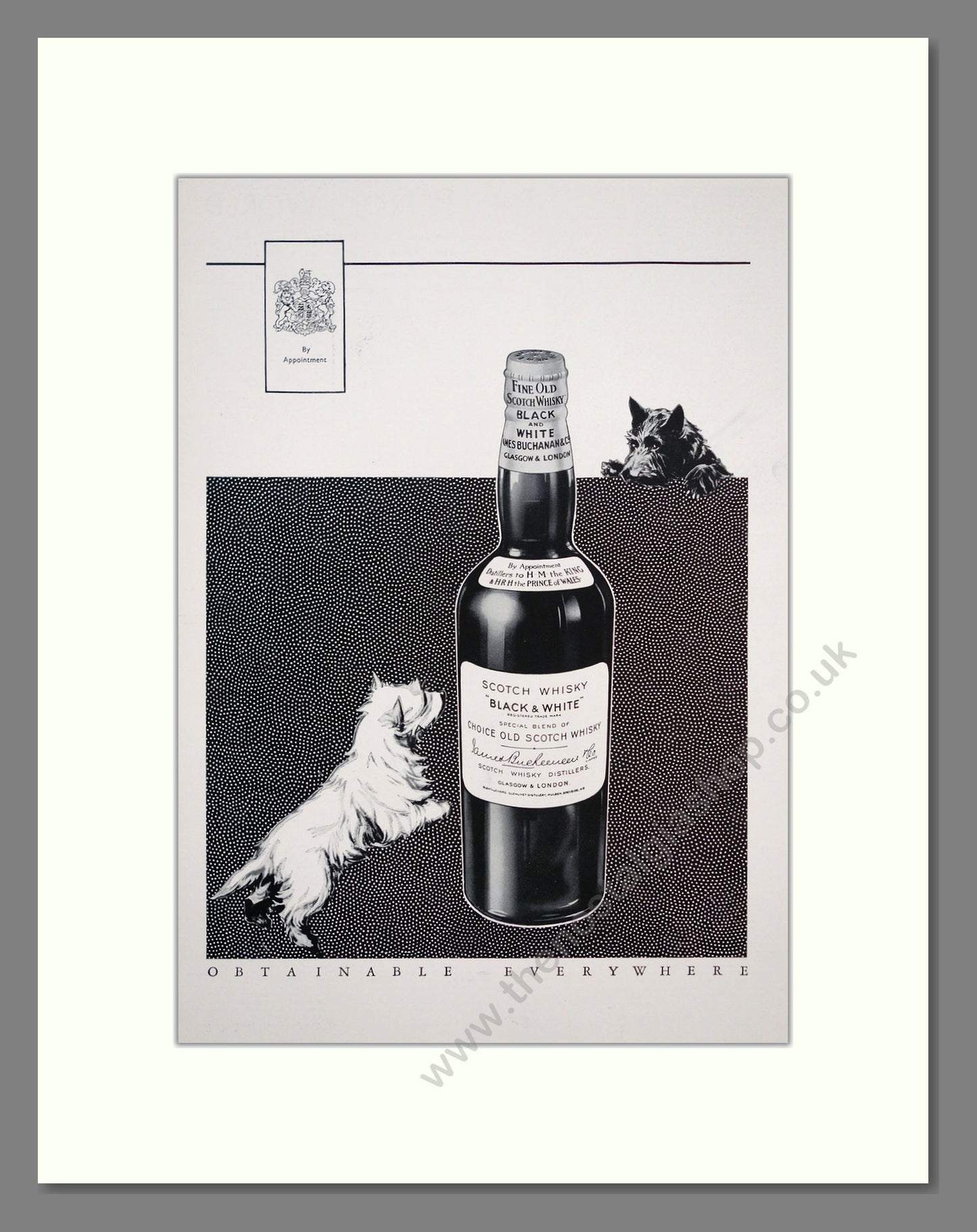 Black & White Scotch Whisky. Original Advert 1936 (ref AD303757)