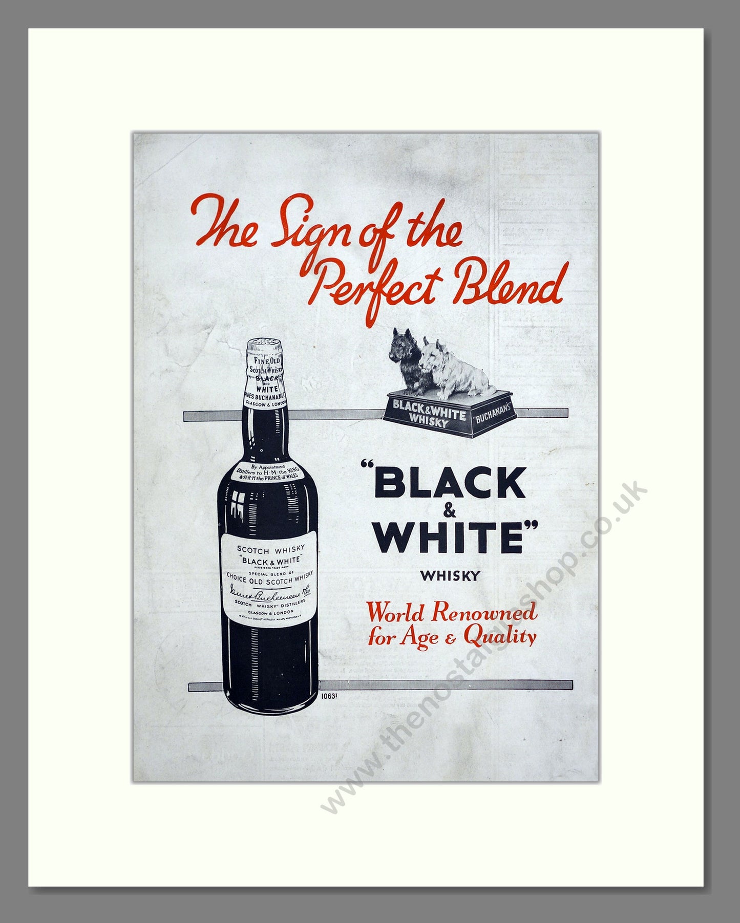 Black & White Scotch Whisky. Original Advert 1934 (ref AD303758)