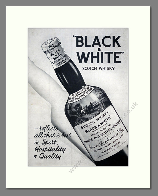 Black & White Scotch Whisky. Original Advert 1933 (ref AD303759)
