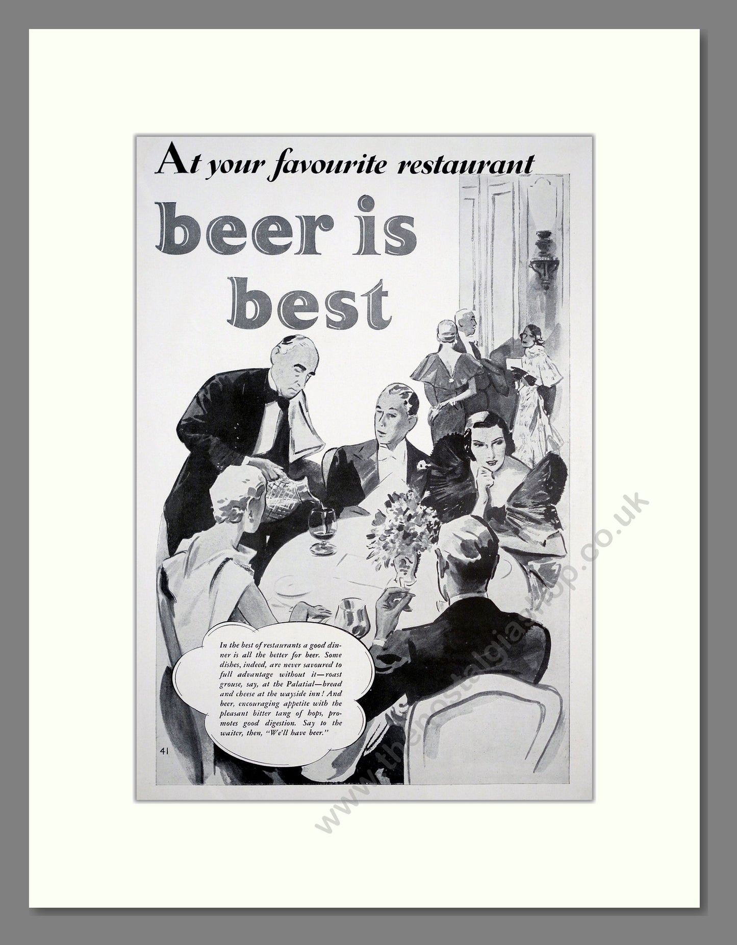Beer is Best. Original Advert 1934 (ref AD303778)