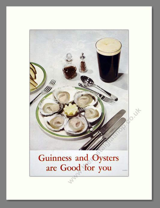 Guinness and Oysters. Original Advert 1936 (ref AD303795)