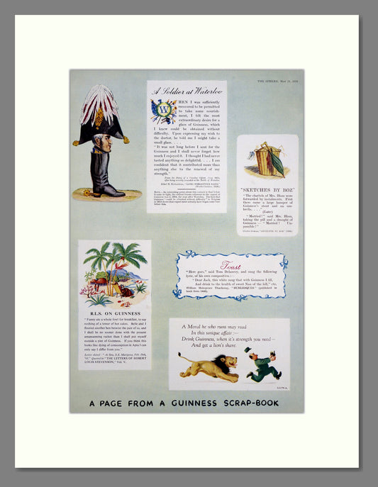 Guinness. Scrapbook. Original Advert 1938 (ref AD303800)