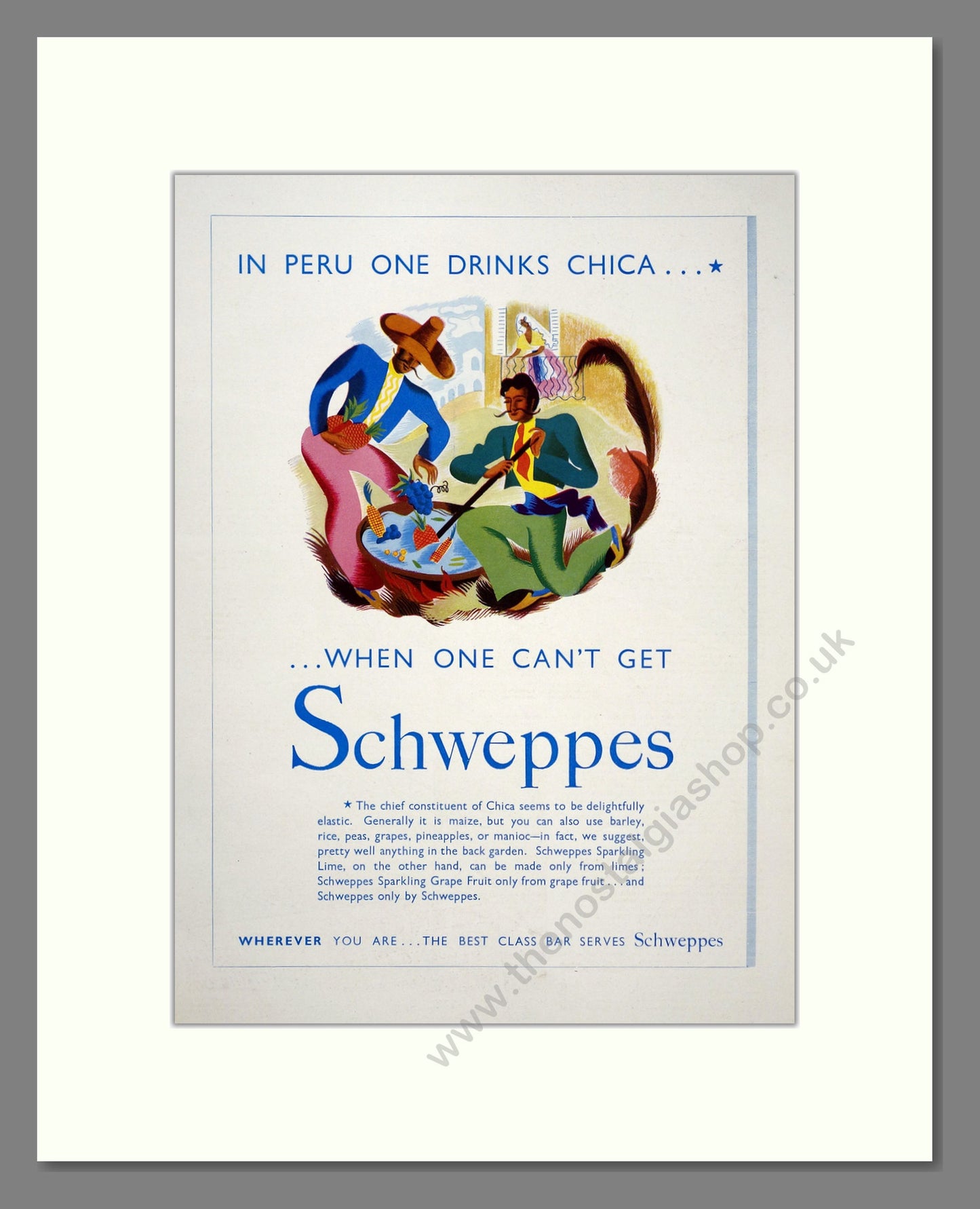 Schweppes Tonic Water. Original Advert 1938 (ref AD303818)