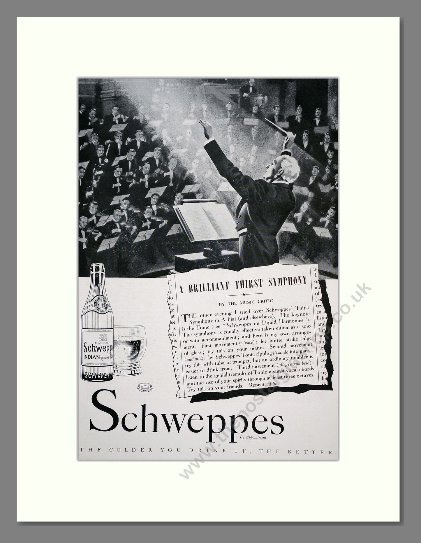Schweppes Tonic Water. Original Advert 1936 (ref AD303820)
