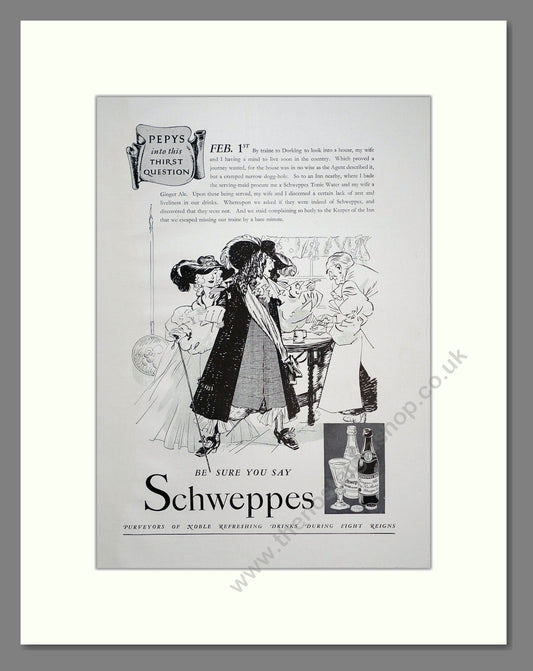 Schweppes Tonic Water. Original Advert 1938 (ref AD303821)