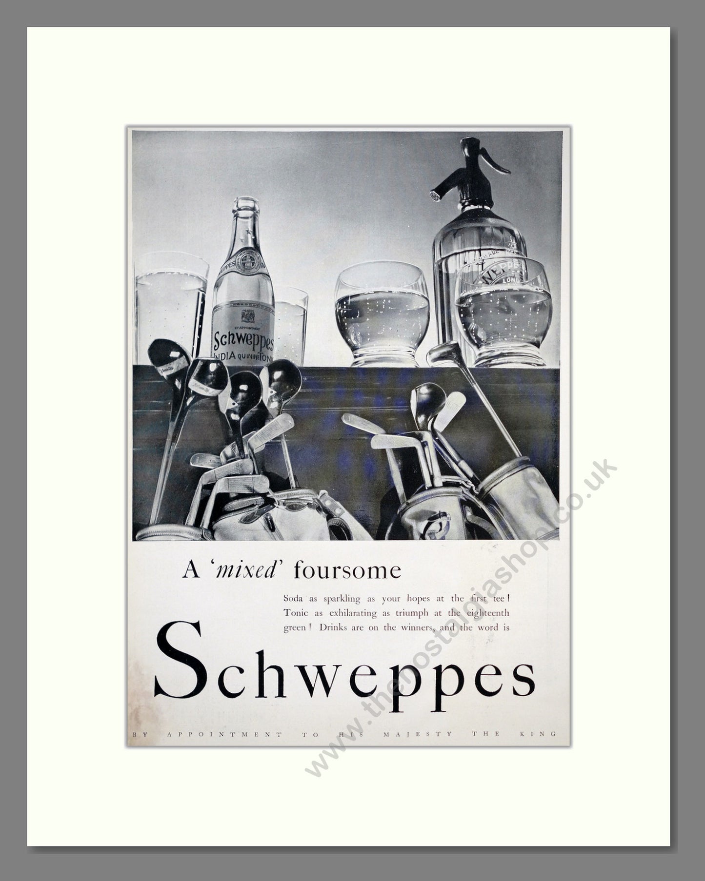 Schweppes Tonic Water. Golfing. Original Advert 1934 (ref AD303823)