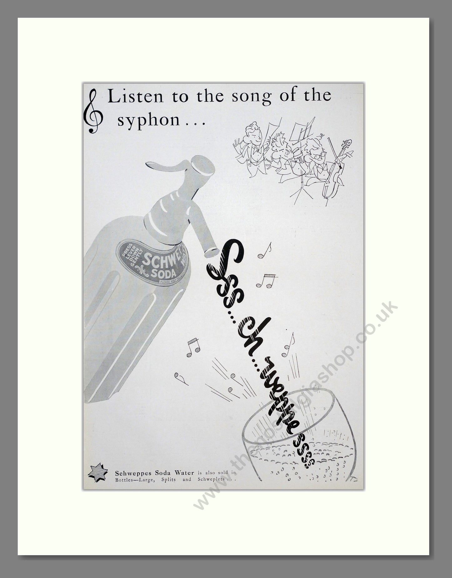 Schweppes Soda Water. Original Advert 1936 (ref AD303826)
