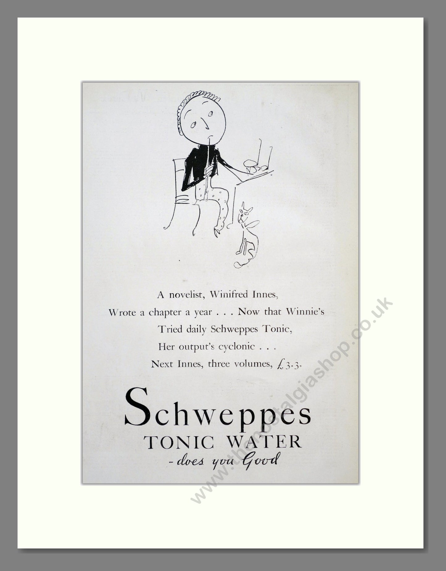 Schweppes Tonic Water. Original Advert 1935 (ref AD303828)
