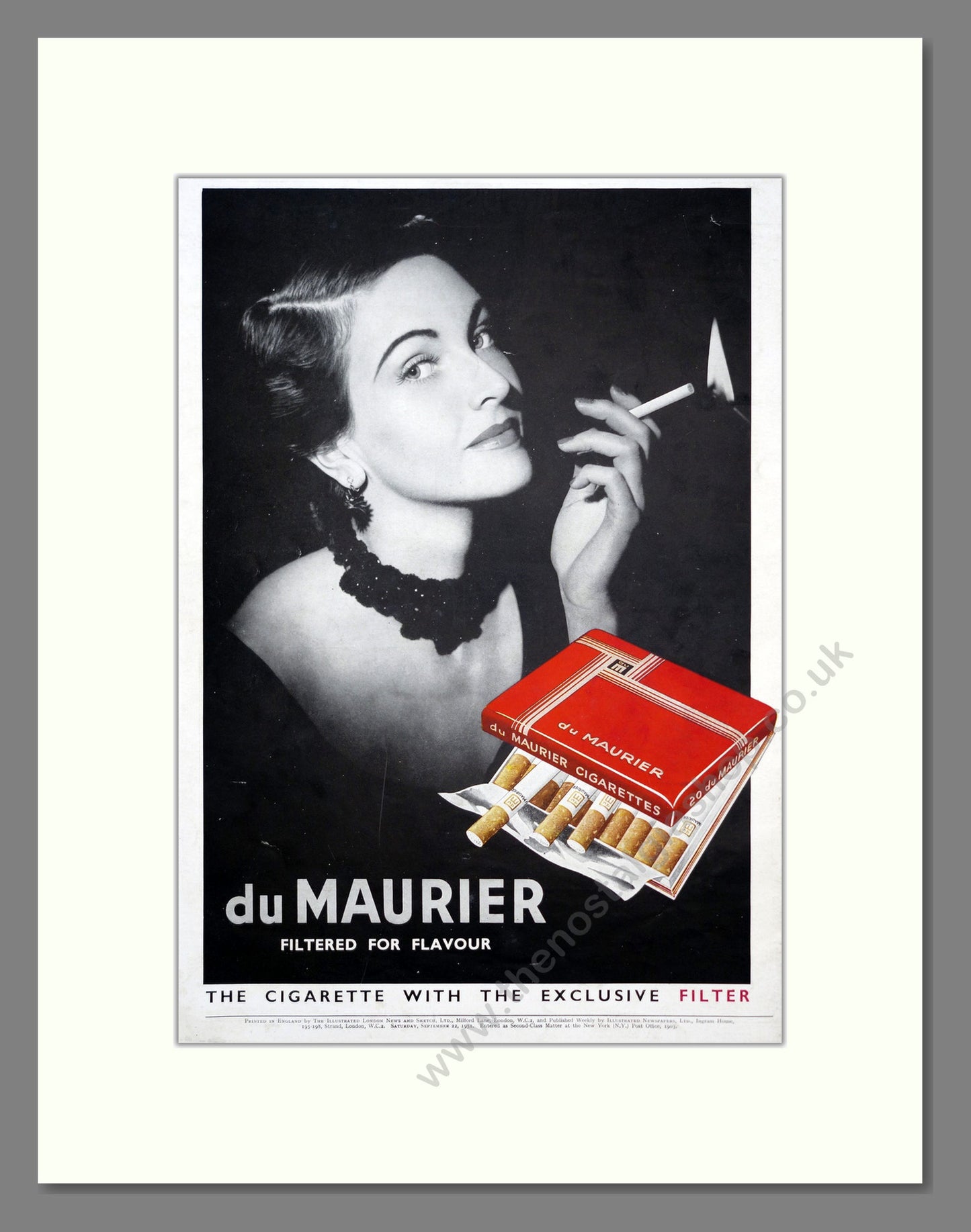 Du Maurier Cigarettes. Original Advert 1951 (ref AD303831)