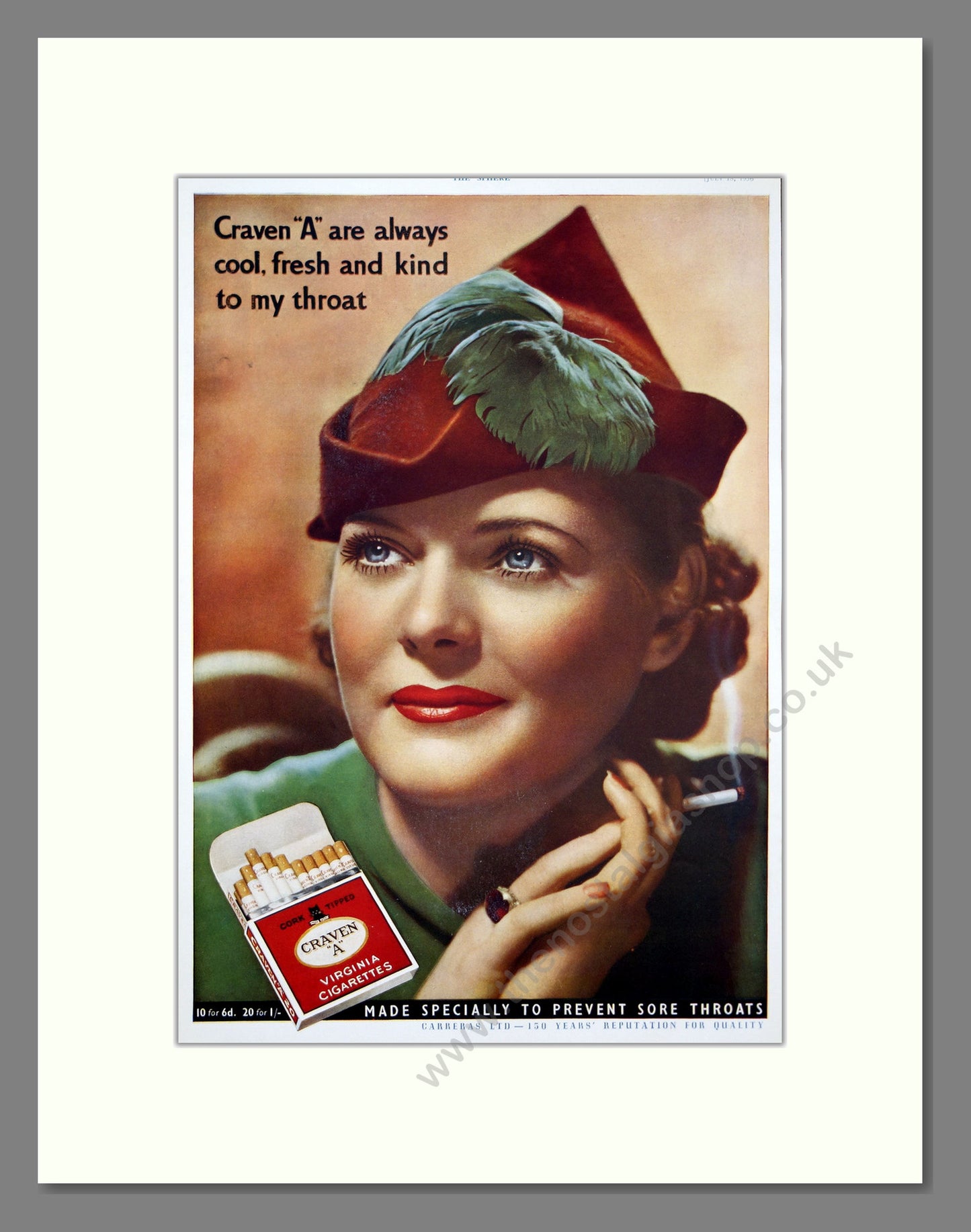 Craven A Cigarettes. Original Advert 1936 (ref AD303834)