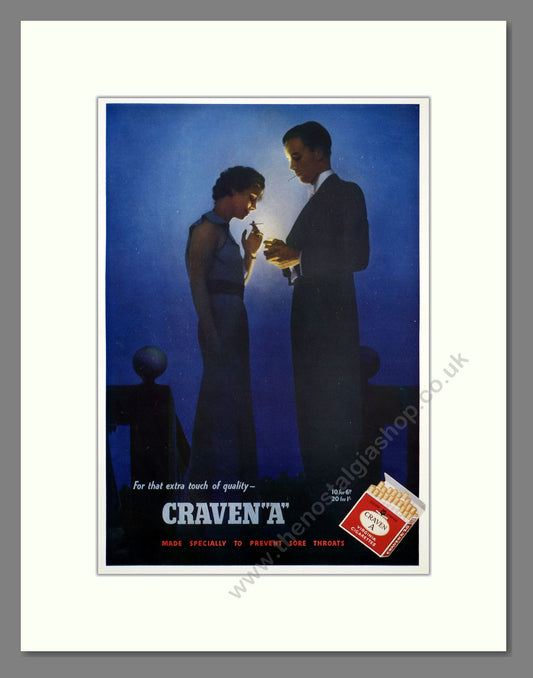 Craven A Cigarettes. Original Advert 1936 (ref AD303835)