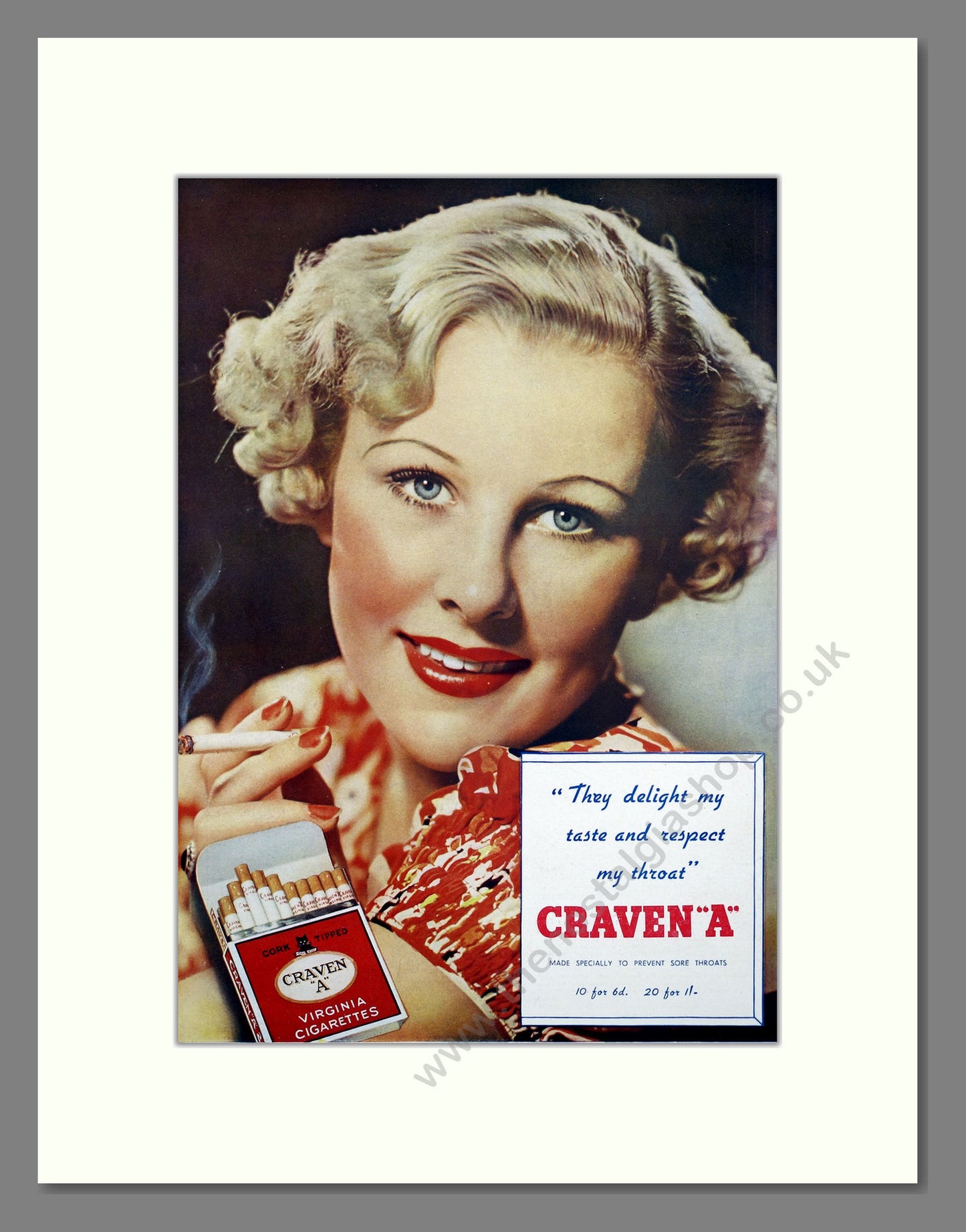 Craven A Cigarettes. Original Advert 1936 (ref AD303836)