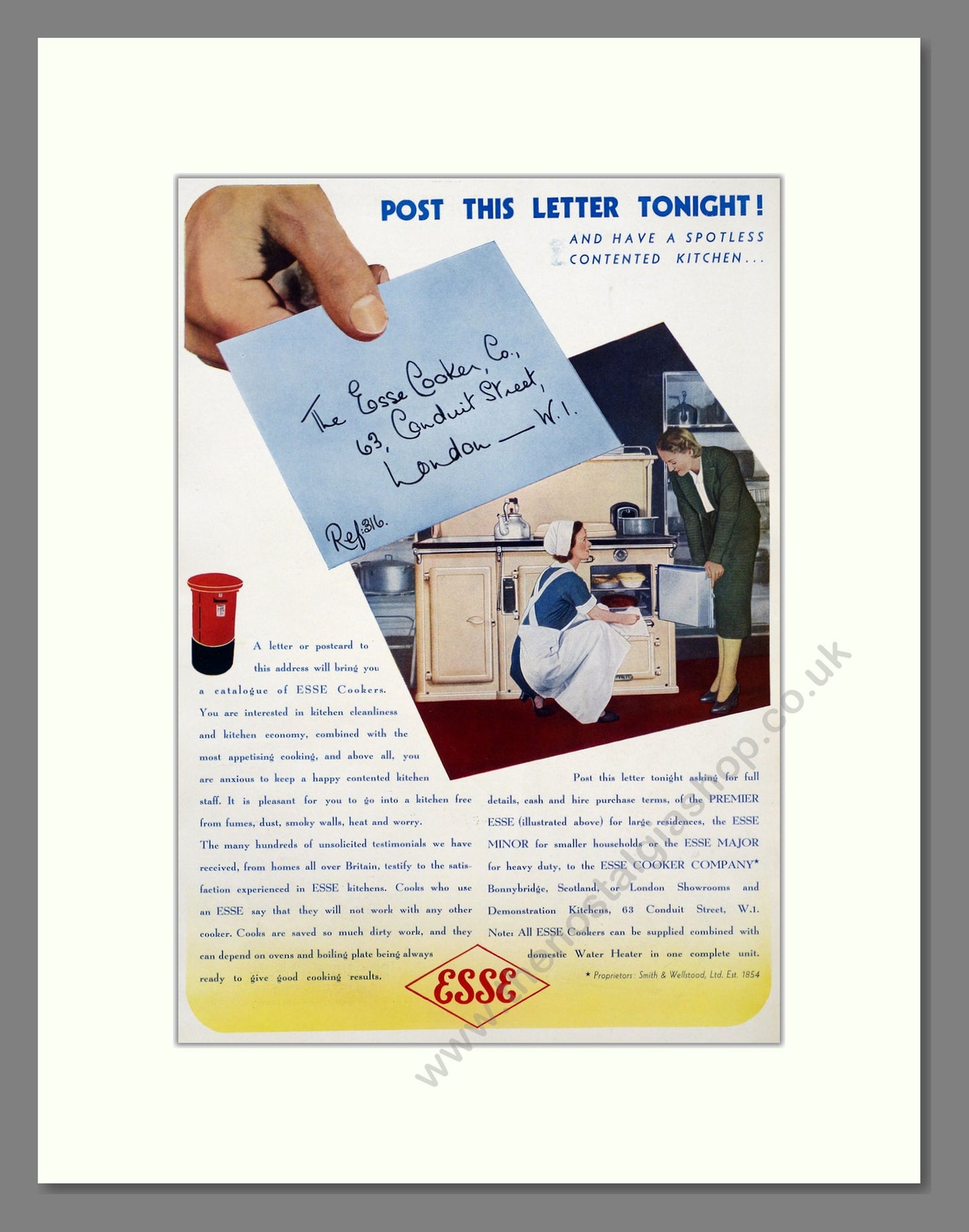 ESSE Cooker. Vintage Advert 1937 (ref AD303848)