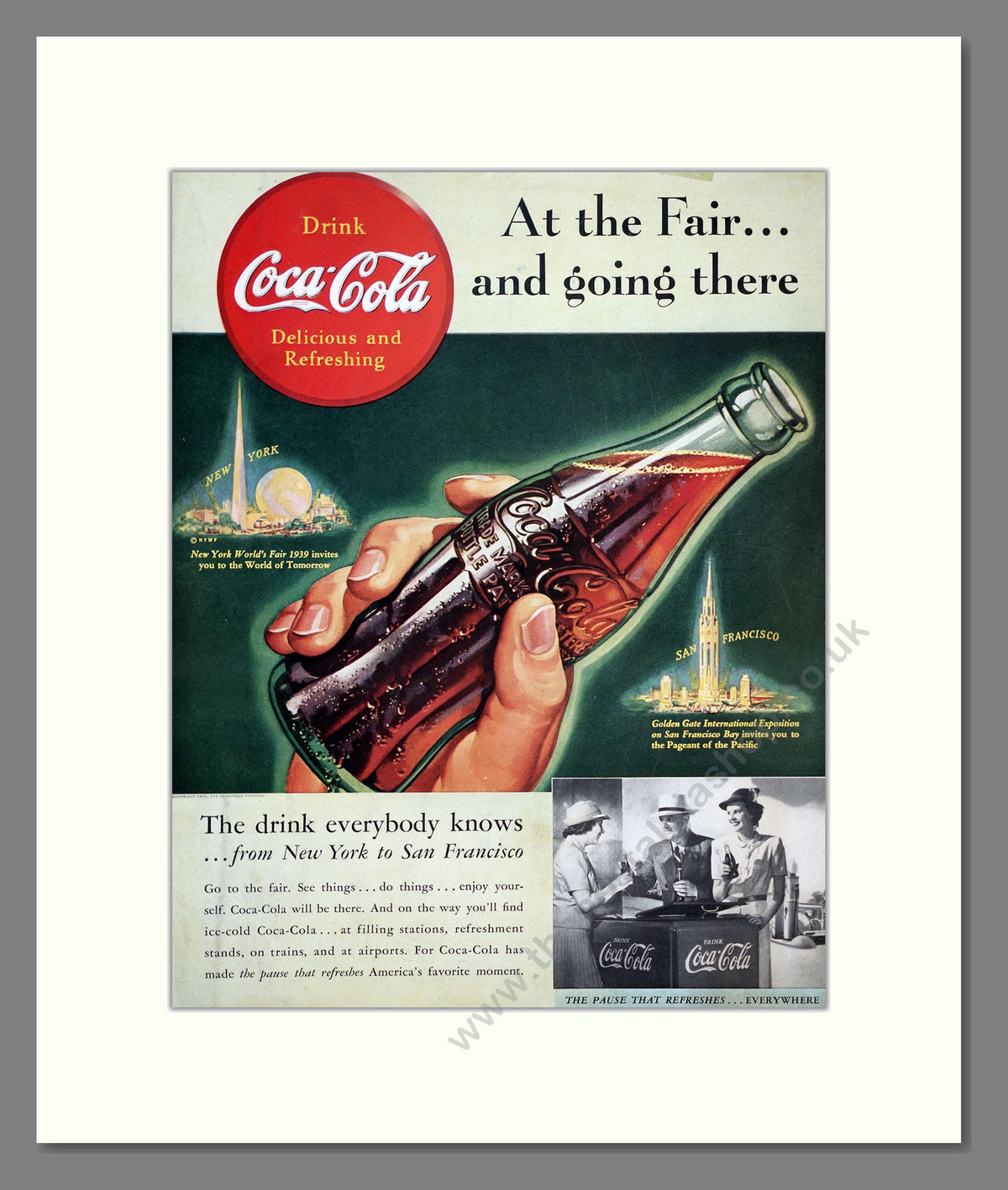 Coca-Cola Drink. Original American Advert 1939 (ref AD303872)