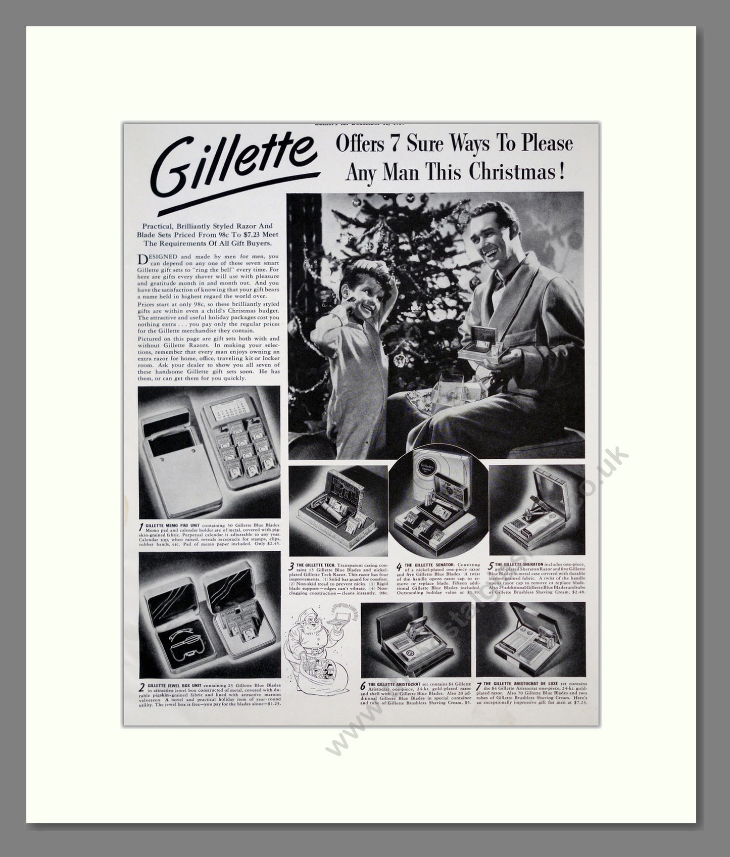 Gillette Gifts. Large Original Advert 1939 (ref AD303865)