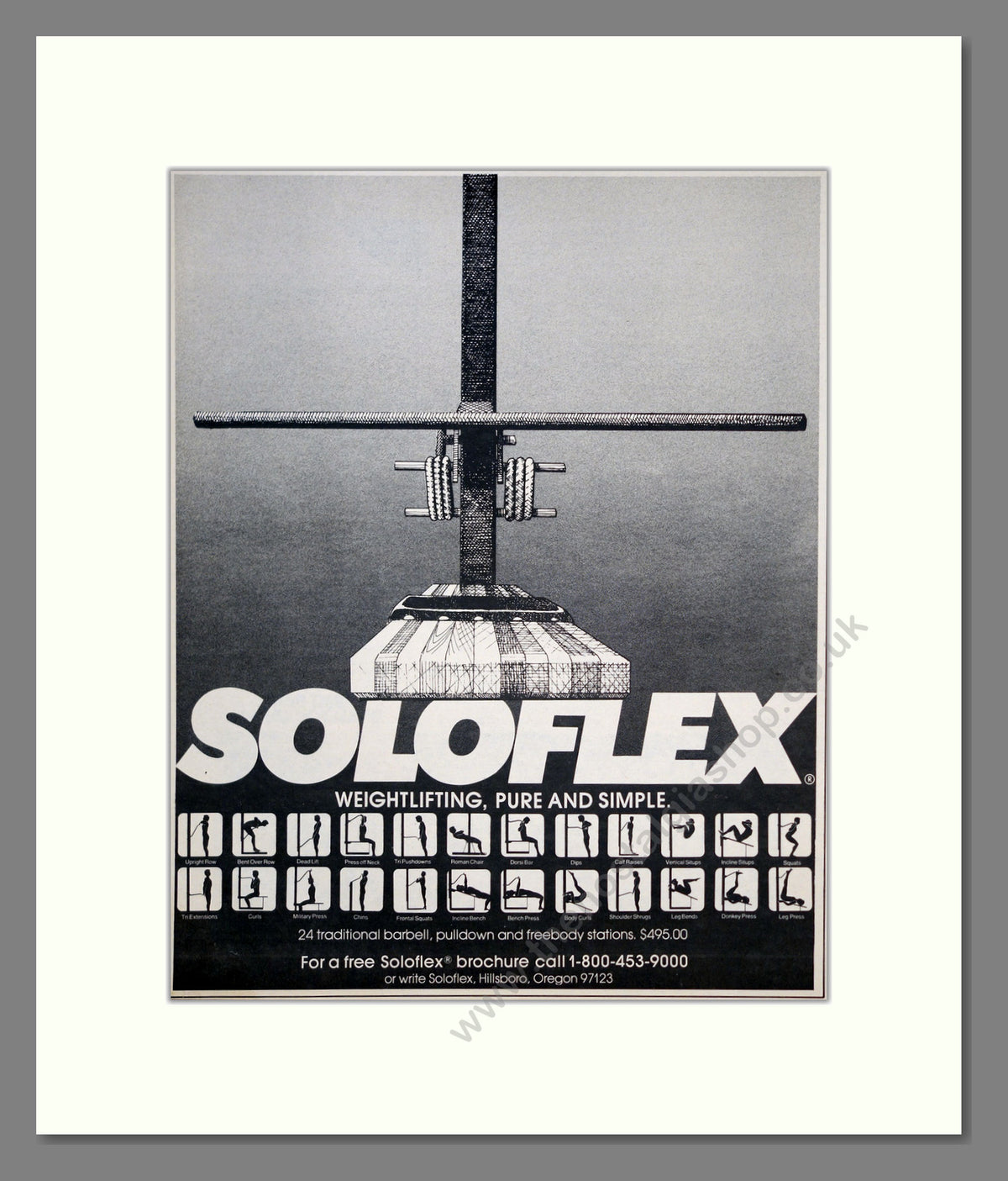 Soloflex Exercise Equipment. Original Advert 1982 (ref AD303880)