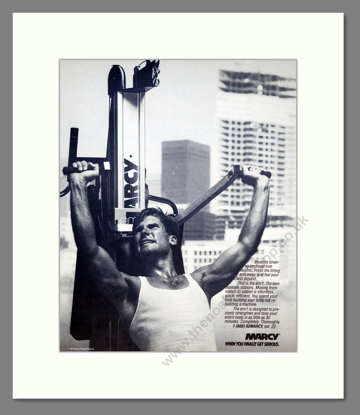 MARCY. Exercise Equipment. Original Advert 1985 (ref AD303884)