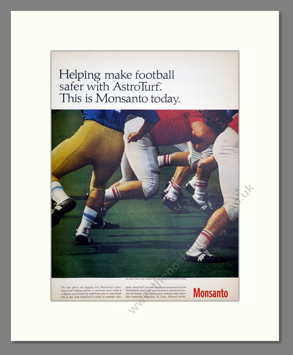 Mosanto AstroTurf. Vintage Advert 1967 (ref AD304029)