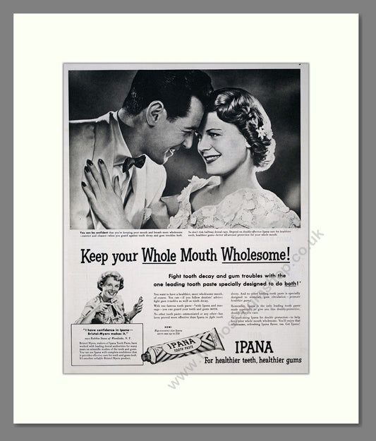 Ipana Tooth Paste. Original Advert 1950 (ref AD303888)