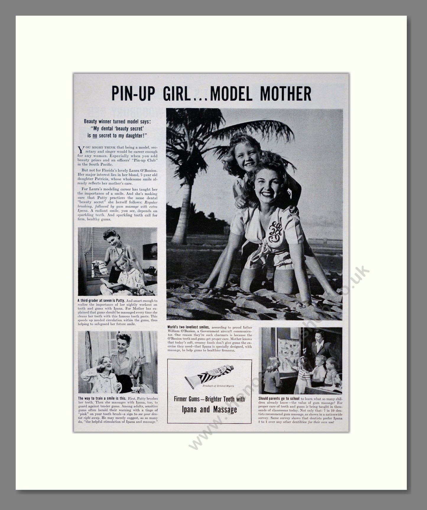 Ipana Tooth Paste. Original Advert 1946 (ref AD303889)