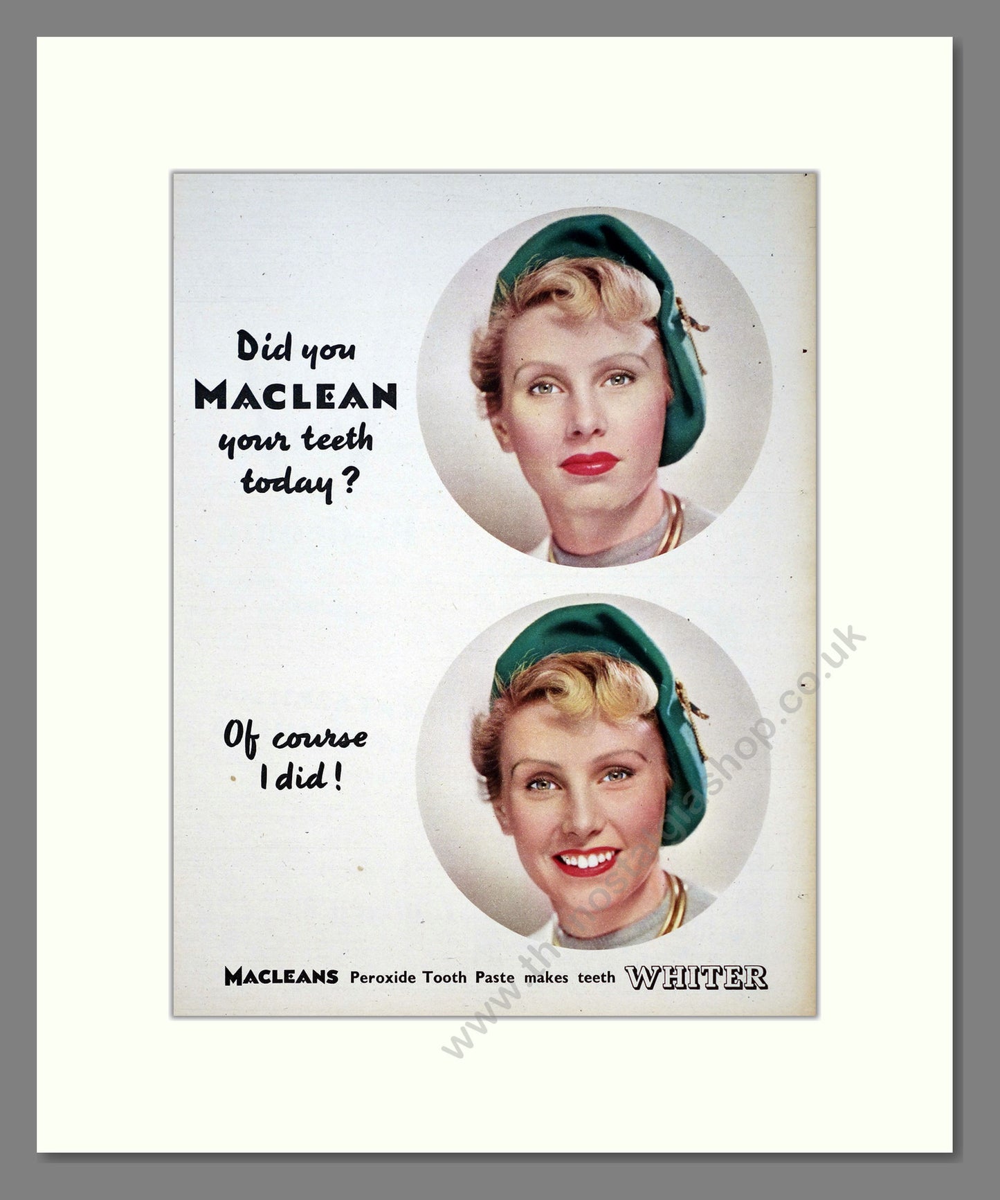 Macleans Tooth Paste. Original Advert 1950 (ref AD303934)