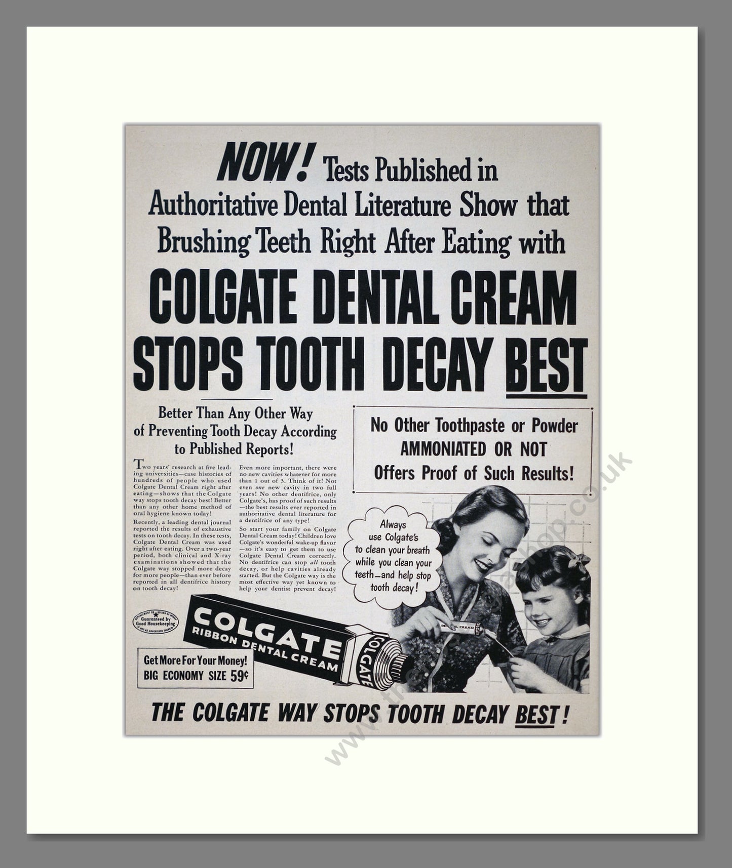 Colgate Dental Cream. Original Advert 1950 (ref AD303947)