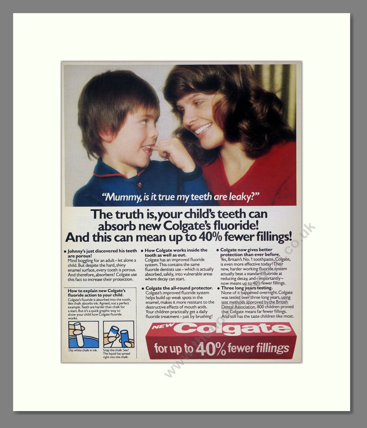 Colgate Fluoride Toothpaste. Original Advert 1980 (ref AD303949)