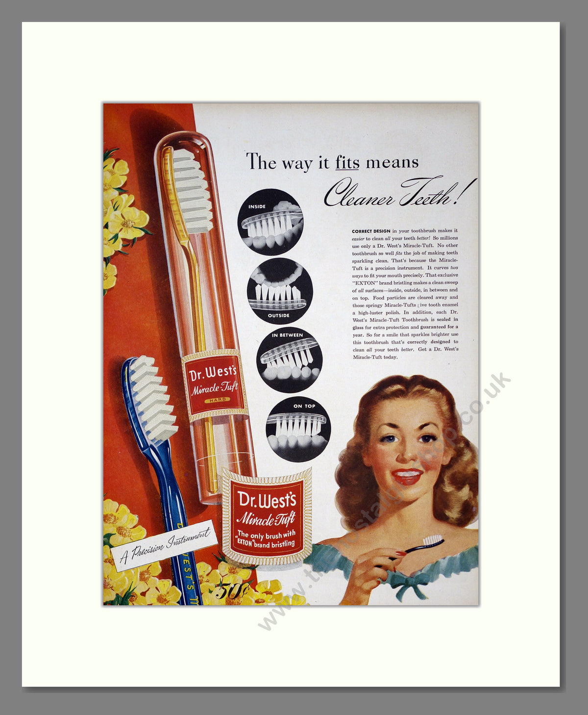 Dr. West's Miracle-Tuft Toothbrush. Original Advert 1946 (ref AD303956)