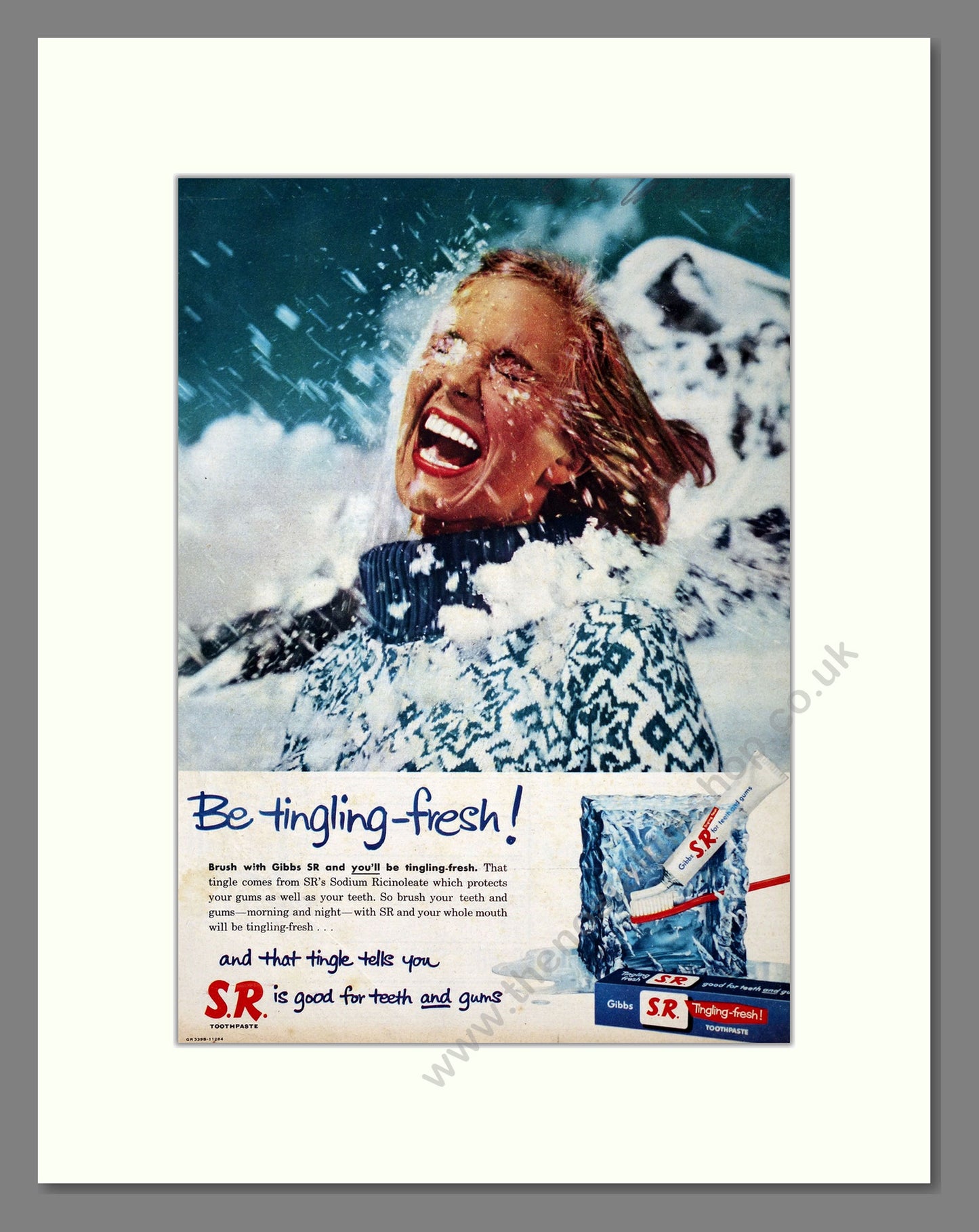 Gibbs S.R. Toothpaste. Original Advert 1958 (ref AD303968)