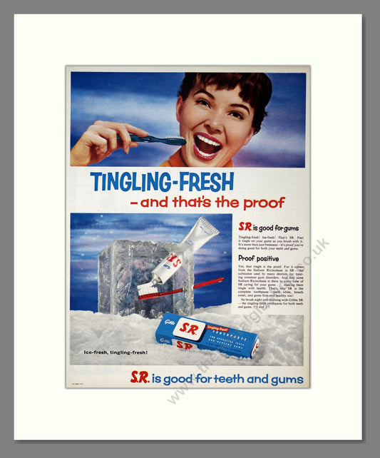 Gibbs S.R. Toothpaste. Original Advert 1956 (ref AD303980)