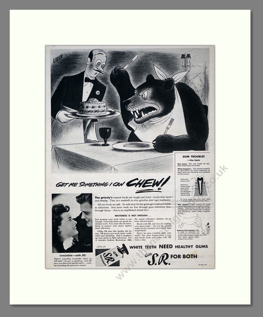 Gibbs S.R. Toothpaste. Original Advert 1952 (ref AD303982)