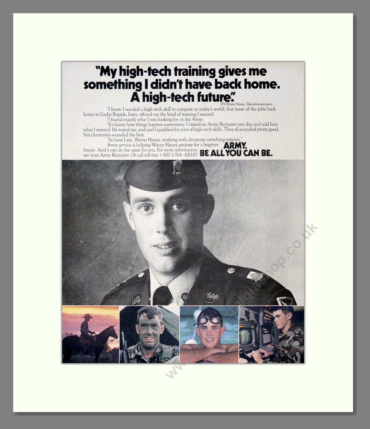 U.S. Army Be All You Can Be. Original Advert 1986 (ref AD303920)