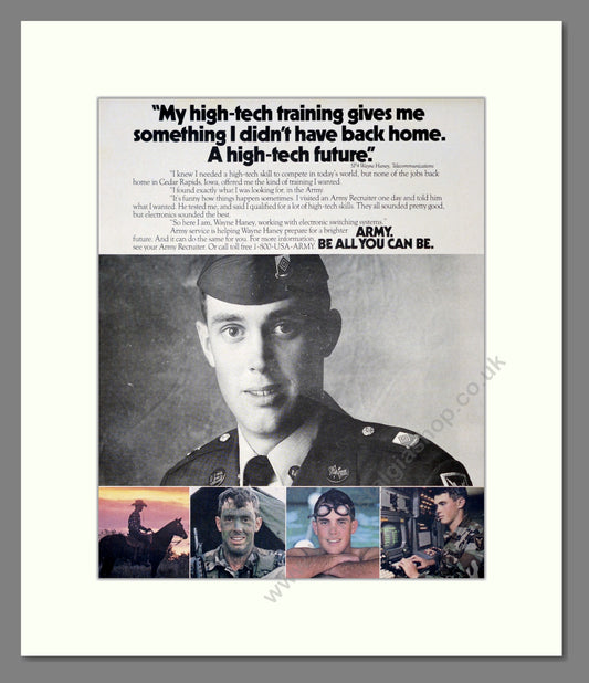 U.S. Army Be All You Can Be. Original Advert 1986 (ref AD303920)
