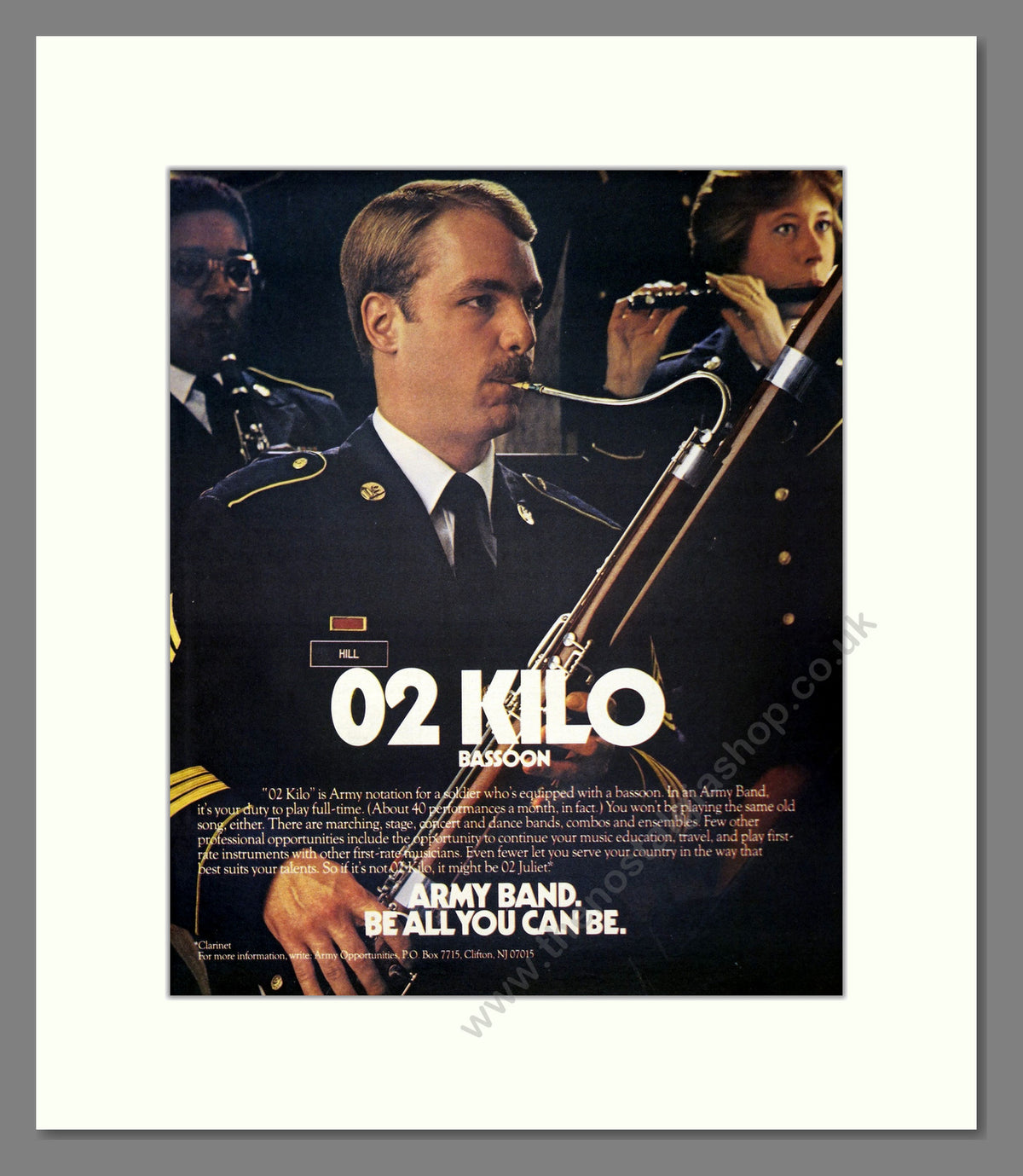 U.S. Army Band. Original Advert 1984 (ref AD303928)