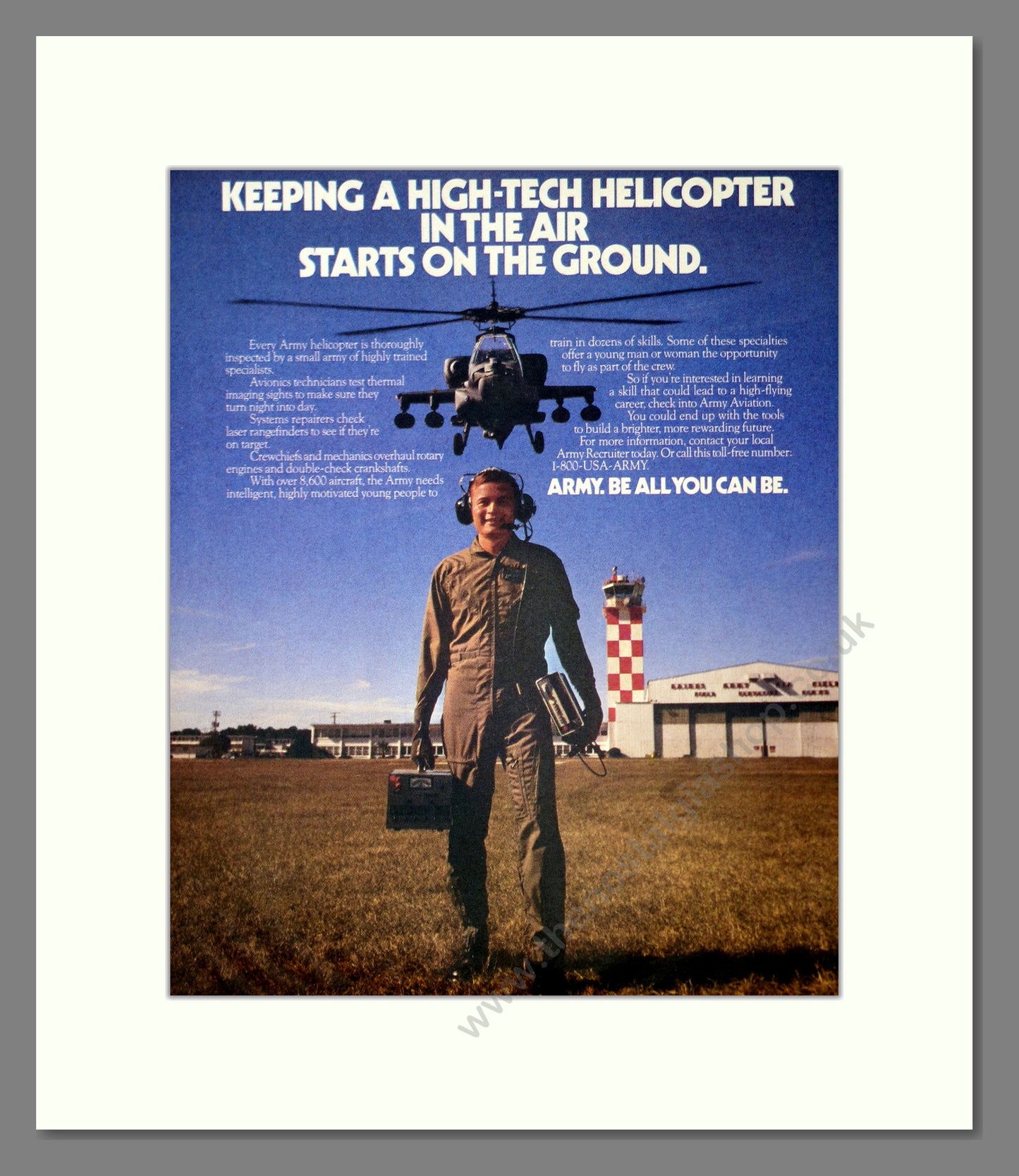 U.S. Army Aviation Technician. Original Advert 1986 (ref AD303929)