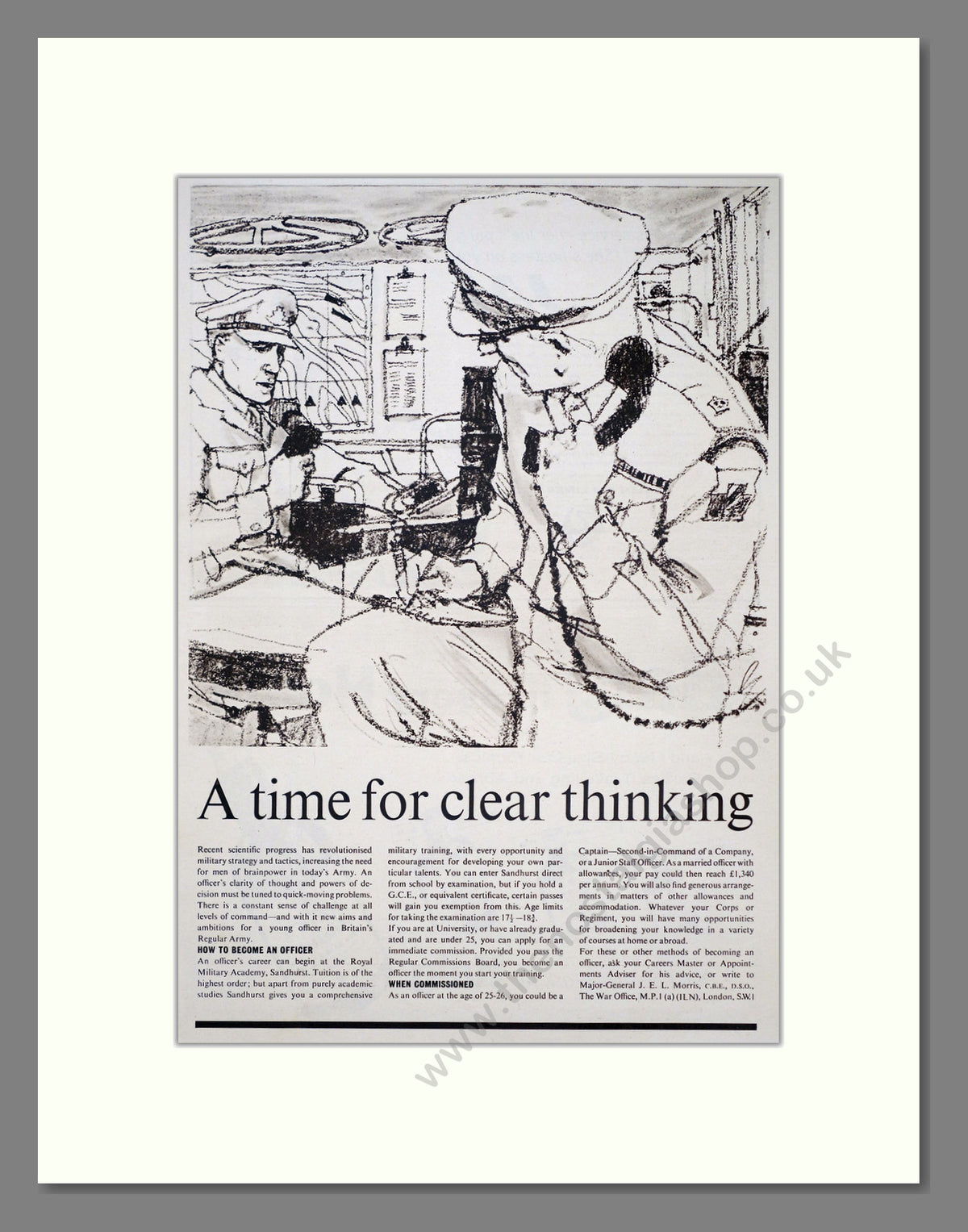 British Army Officer. Original Advert 1962 (ref AD303987)