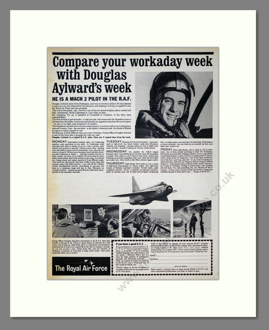 Royal Air Force Mach 2 Pilot. Original Advert 1966 (ref AD303994)
