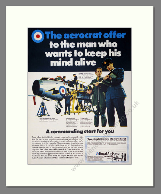 Royal Air Force Officer. Original Advert 1969 (ref AD303995)