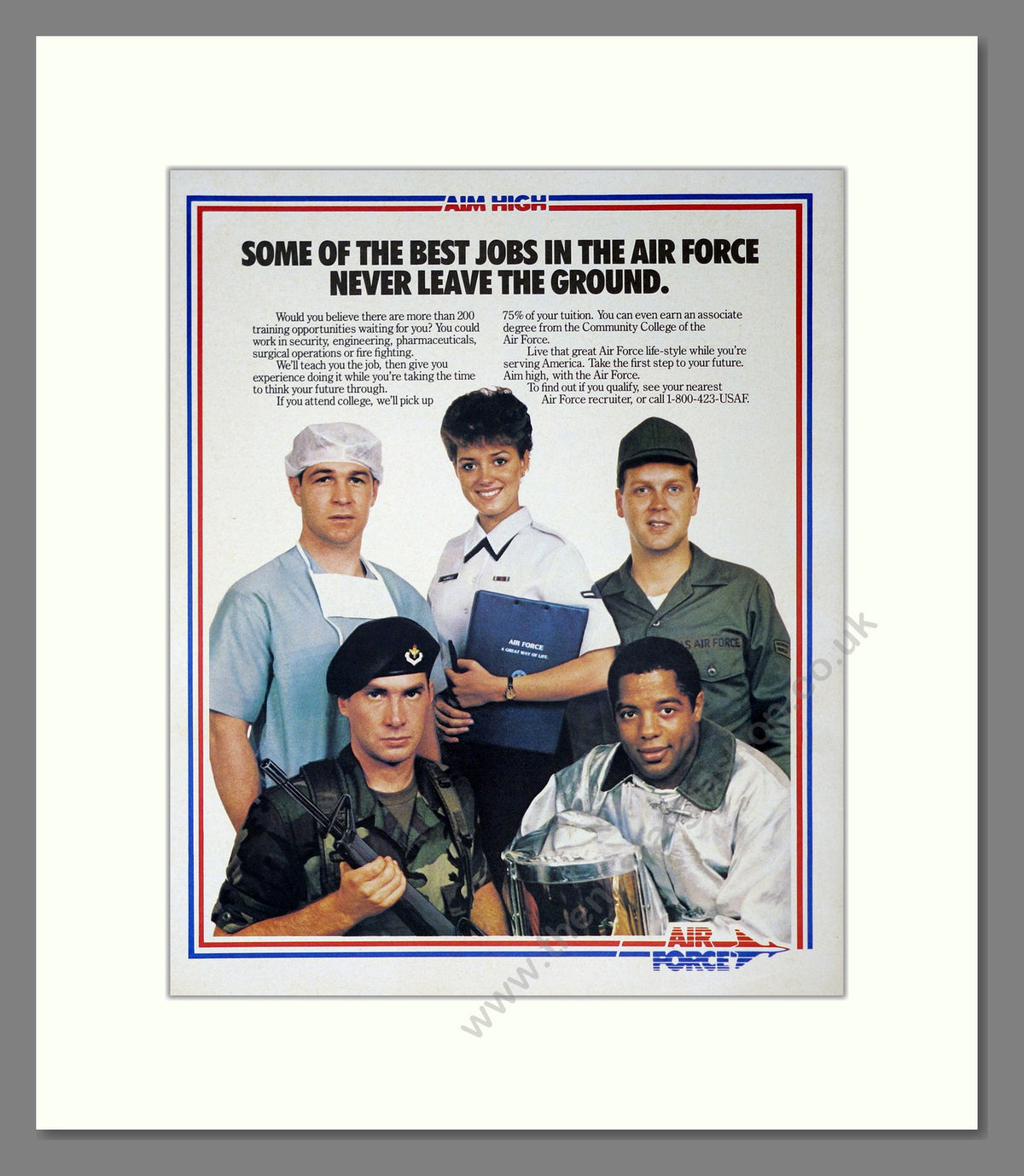 U.S. Air Force. USAF. Original Advert 1989 (ref AD304003)
