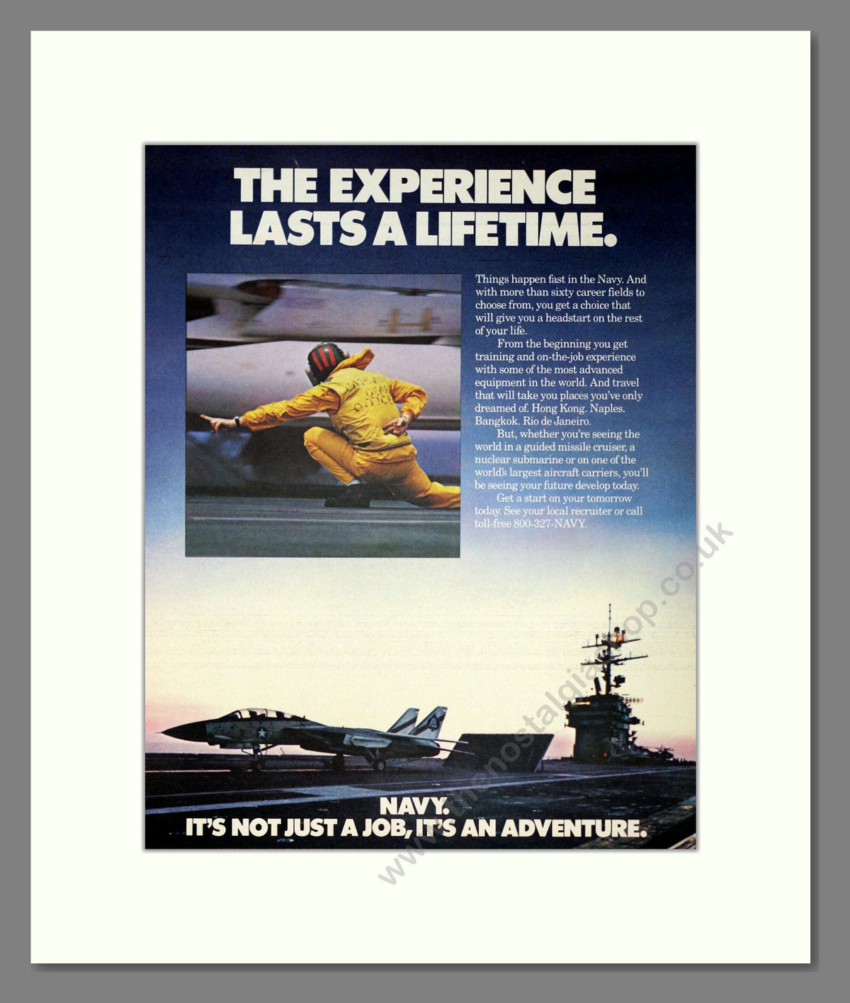 U.S. Navy. Original Advert 1986 (ref AD304024)