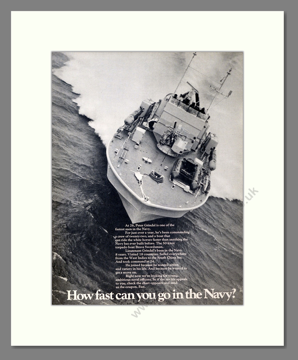 Royal Navy. Original Advert 1969 (ref AD304023)