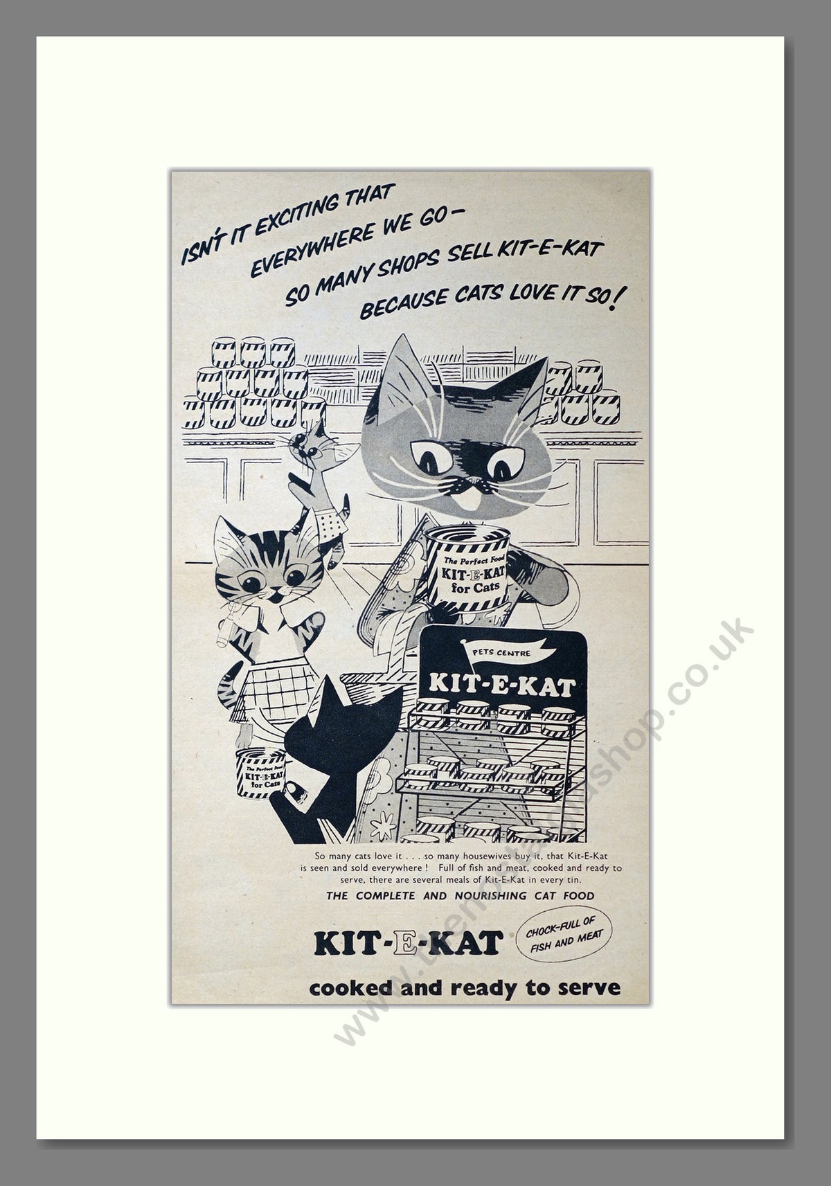 Kit-E-Kat. Vintage Advert 1955 (ref AD304004)
