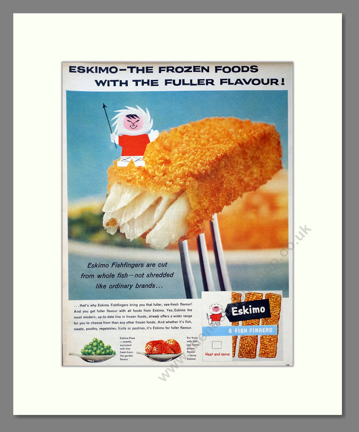 Eskimo Fishfingers. Vintage Advert 1960 (ref AD304016)