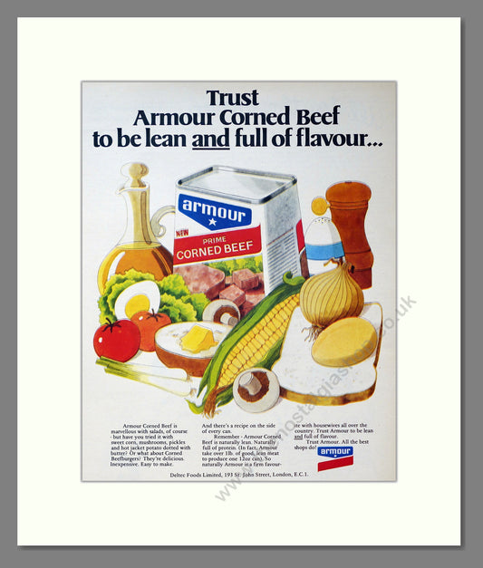 Armour Prime Corned Beef. Vintage Advert 1972 (ref AD304040)