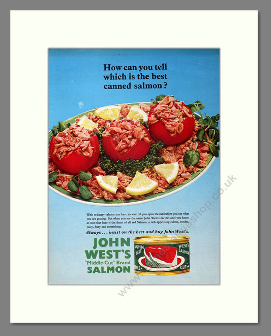 John West's Salmon. Original Advert 1964 (ref AD304051)