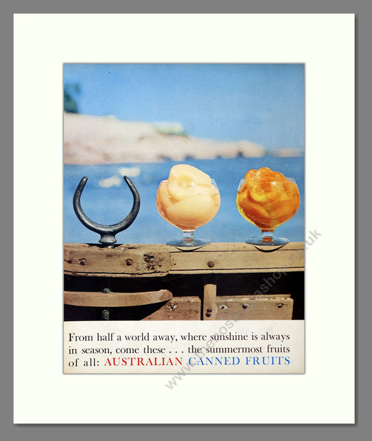 Australian Canned Fruits. Vintage Advert 1960 (ref AD304084)