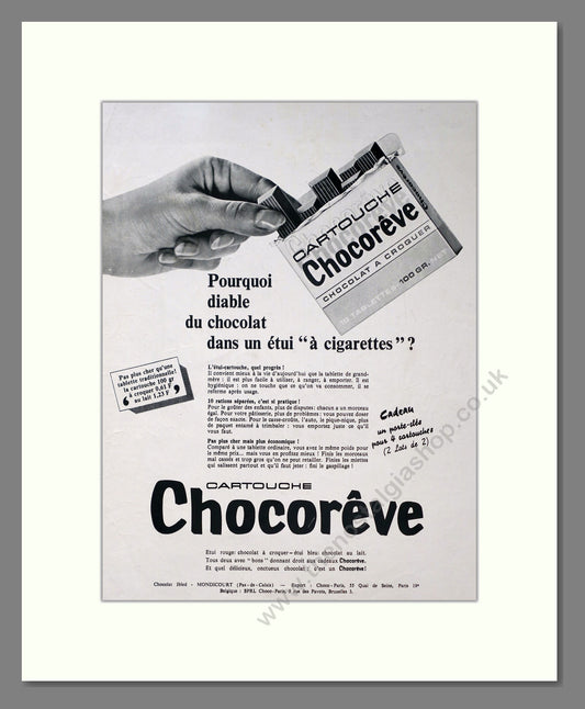 Cartouche Chocoreve Vintage French Advert 1966 (ref AD304089)