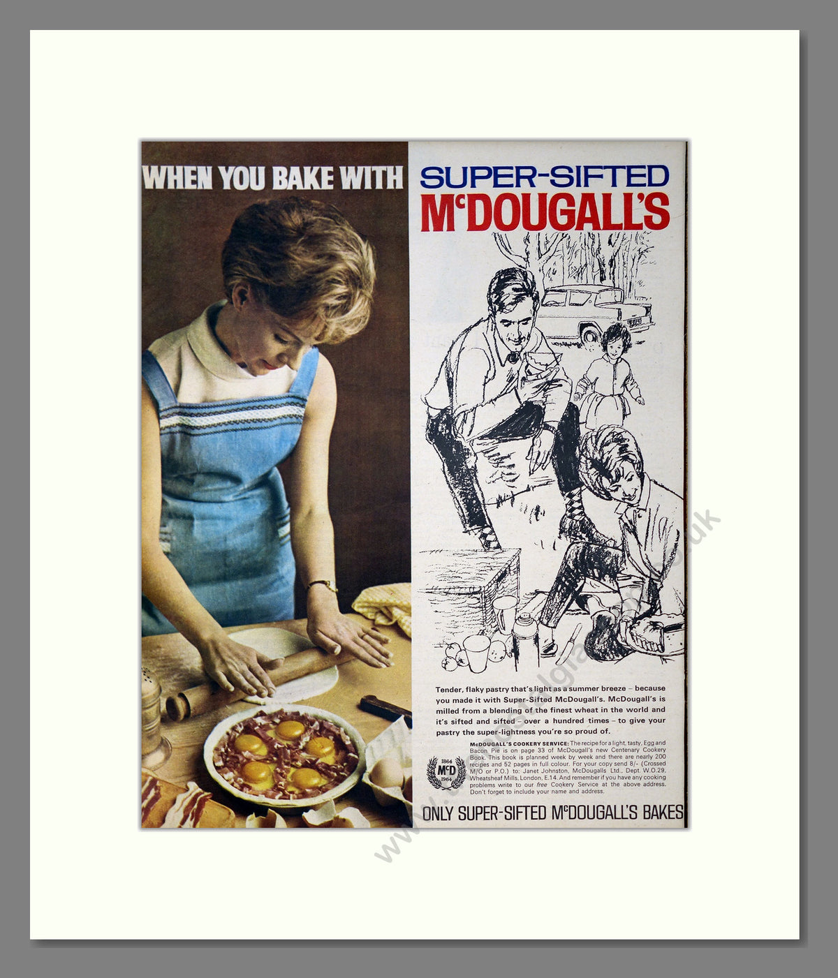 McDougall's Bakes. Vintage Advert 1964 (ref AD304096)