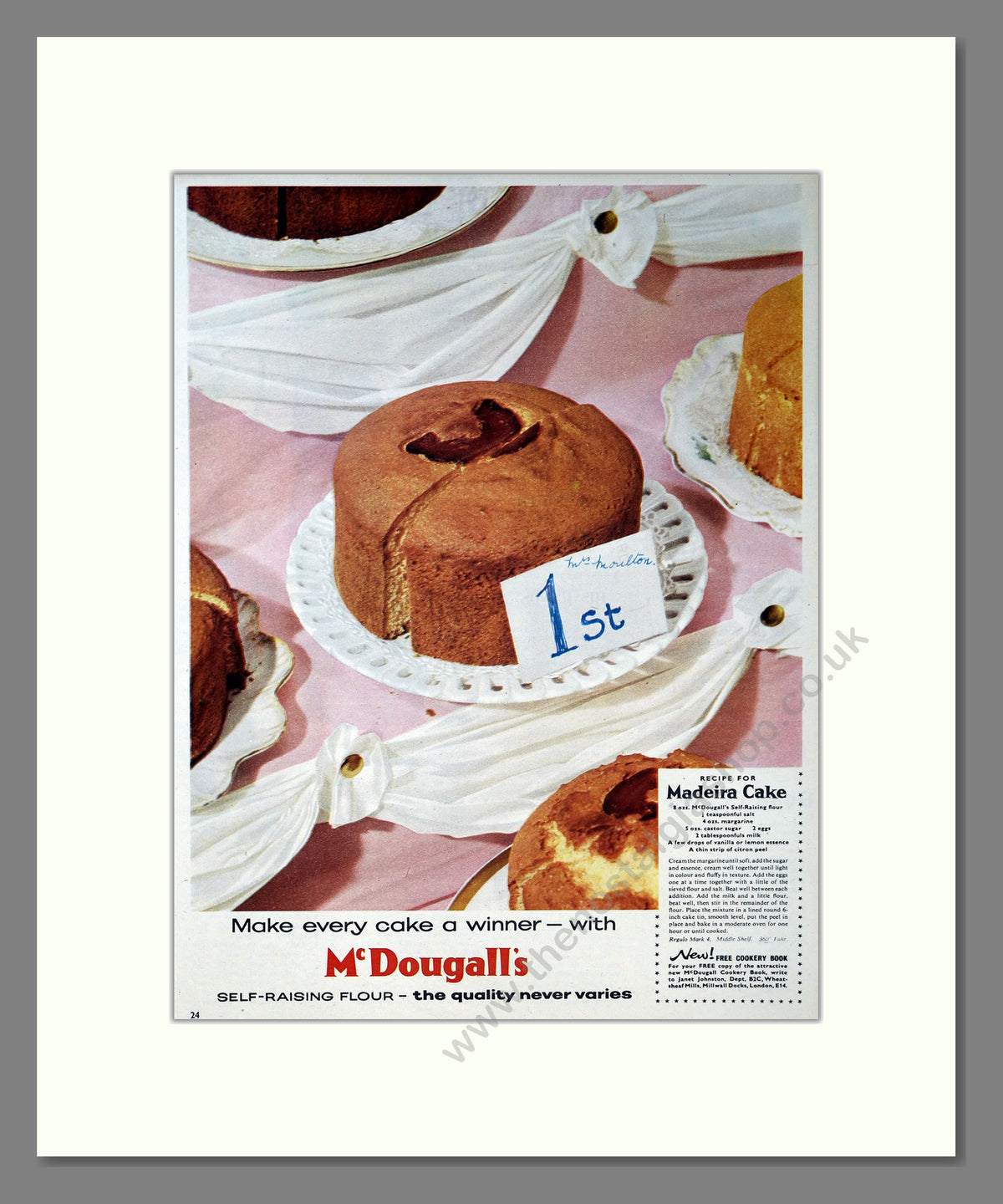 McDougall's Flour. Vintage Advert 1957 (ref AD304098)